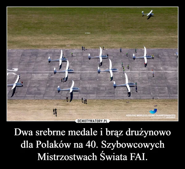 Dwa srebrne medale i brąz drużynowo dla Polaków na 40. Szybowcowych Mistrzostwach Świata FAI.