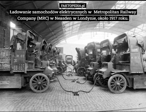 
    Ładowanie samochodów elektrycznych w  Metropolitan Railway Company (MRC)
