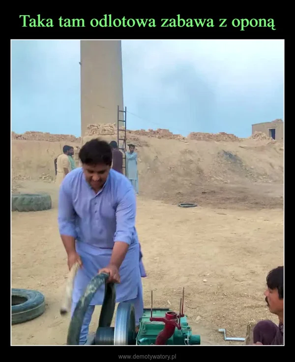 
    Taka tam odlotowa zabawa z oponą