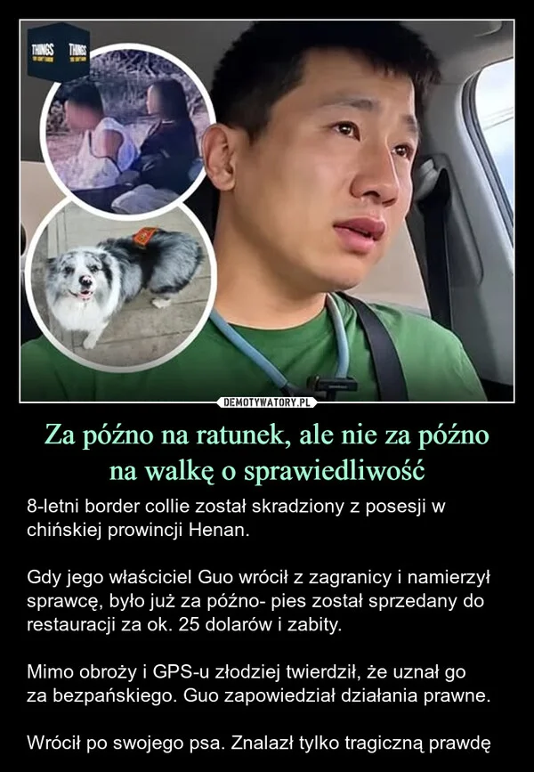
    Za późno na ratunek, ale nie za późno na walkę o sprawiedliwość