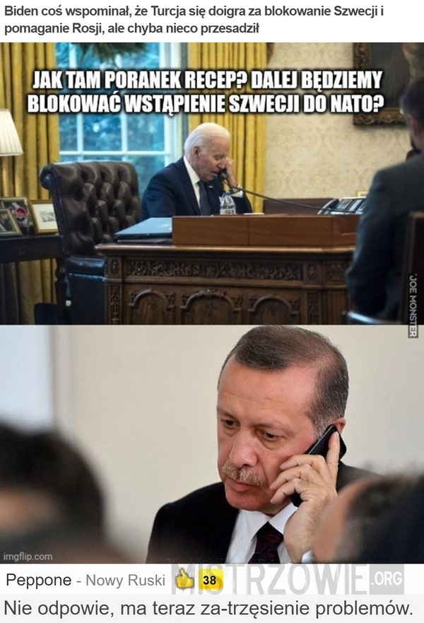 
    Biden coś wspominał, że...