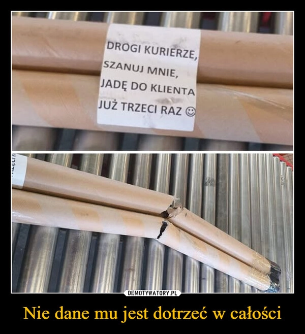 
    Nie dane mu jest dotrzeć w całości