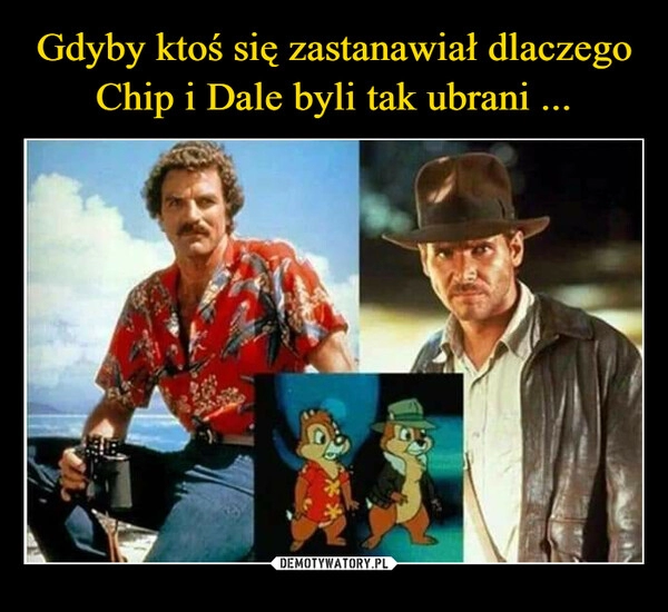 
    Gdyby ktoś się zastanawiał dlaczego Chip i Dale byli tak ubrani ...