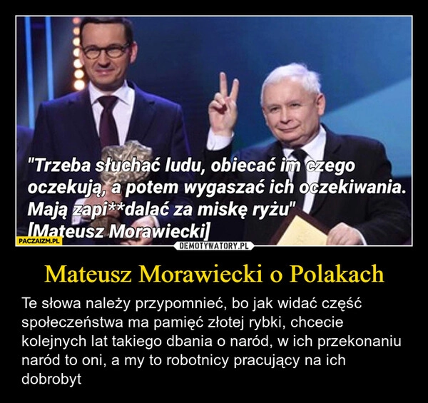 
    Mateusz Morawiecki o Polakach