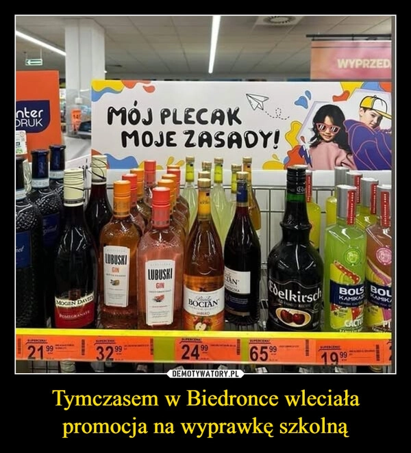 
    Tymczasem w Biedronce wleciała promocja na wyprawkę szkolną