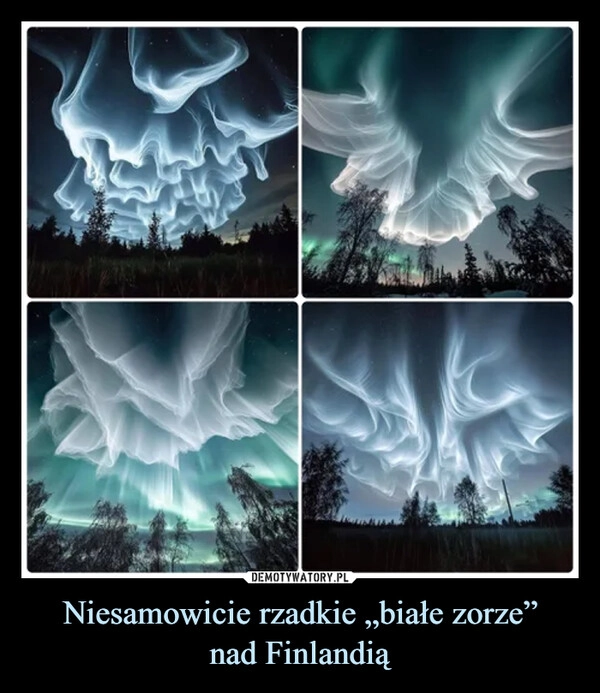 
    Niesamowicie rzadkie „białe zorze”
nad Finlandią