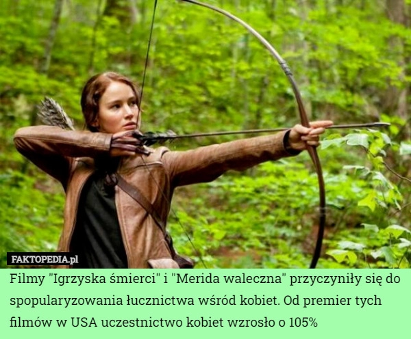 
    Filmy "Igrzyska śmierci" i "Merida waleczna" przyczyniły