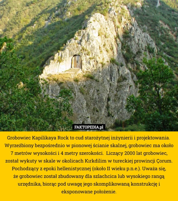 
    Grobowiec Kapilikaya Rock to cud starożytnej inżynierii i projektowania.