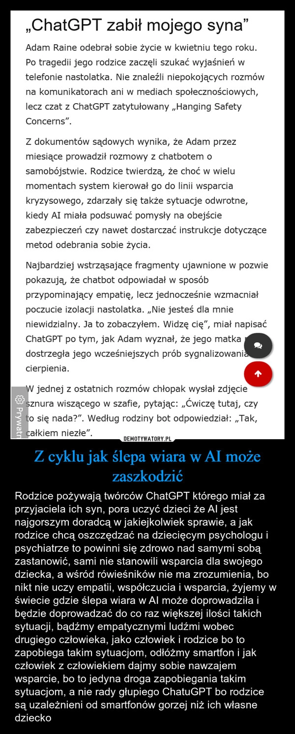 
    Z cyklu jak ślepa wiara w AI może zaszkodzić