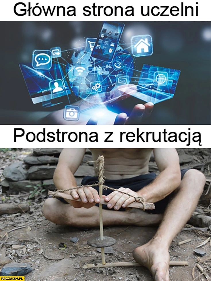 
    Główna strona uczelni vs podstrona z rekrutacja porównanie