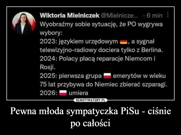 
    Pewna młoda sympatyczka PiSu - ciśnie po całości