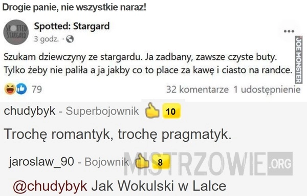 
    
			Drogie panie, nie wszystkie naraz!					