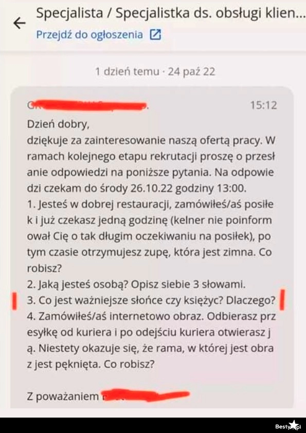 
    Kolejny etap rekrutacji 