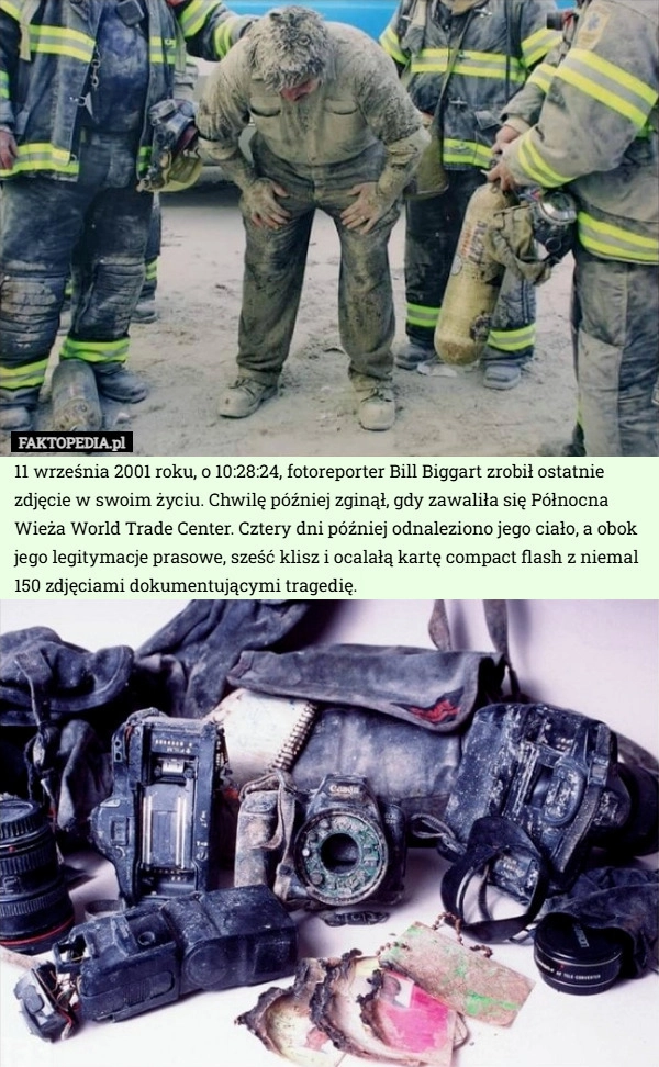 
    11 września 2001 roku, o 10:28:24, fotoreporter Bill Biggart zrobił ostatnie...