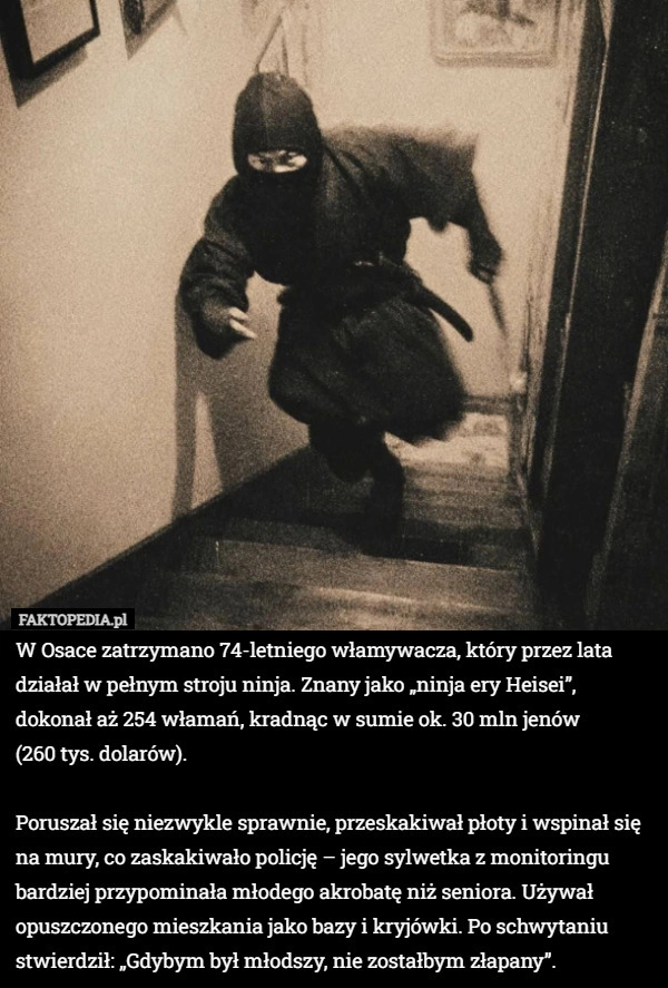 
    W Osace zatrzymano 74-letniego włamywacza, który przez lata działał w pełnym...