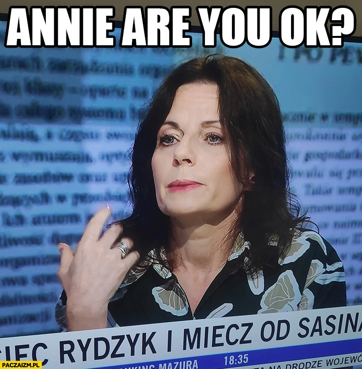 
    Annie are you ok? Kobieta w TVN wygląda jak Michael Jackson