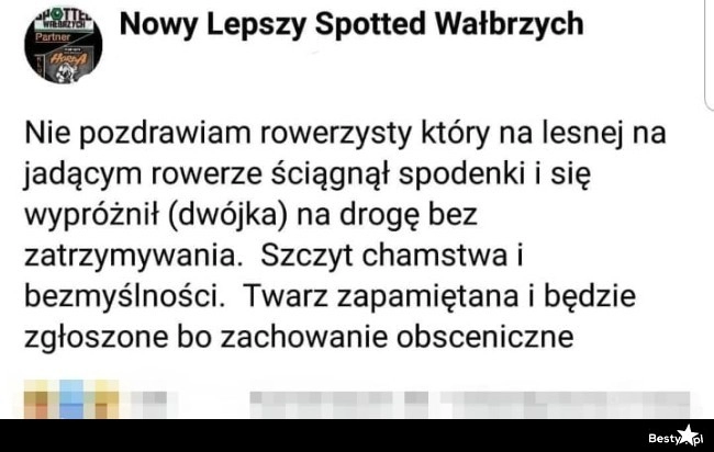 
    Obsceniczny rowerzysta 