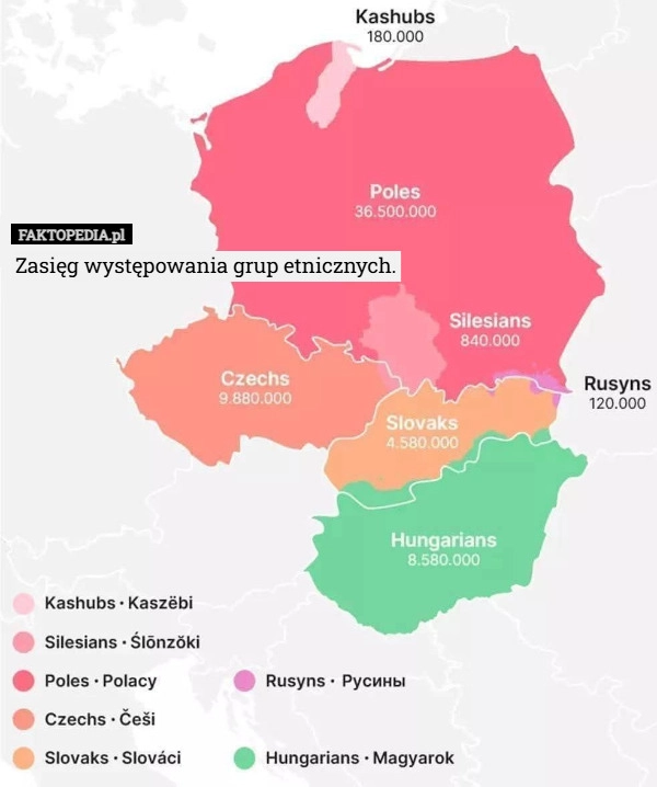 
    Zasięg występowania grup etnicznych.