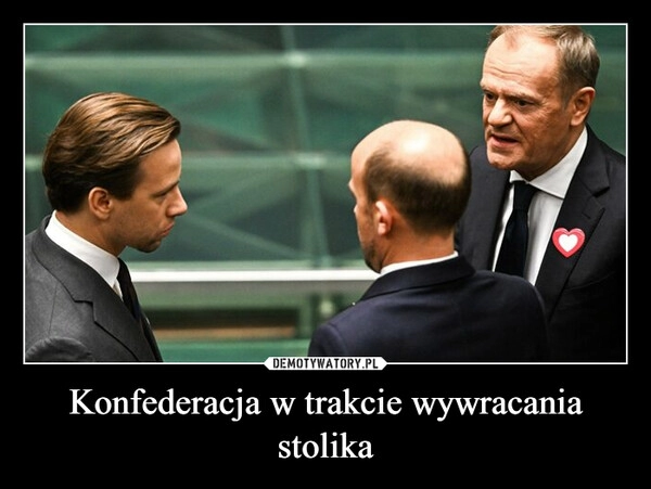 
    Konfederacja w trakcie wywracania stolika