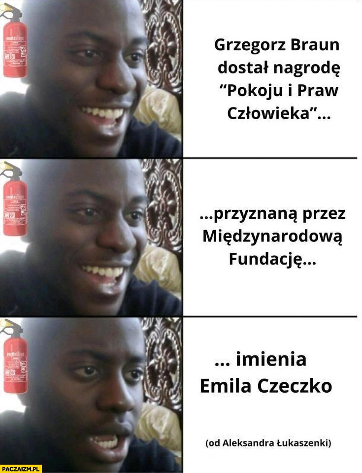 
    Grzegorz Braun dostał nagrodę pokoju i praw człowieka przyznana przez międzynarodowa fundację imienia Emila Czeczko