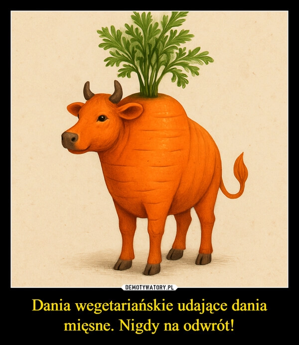 
    Dania wegetariańskie udające dania mięsne. Nigdy na odwrót!