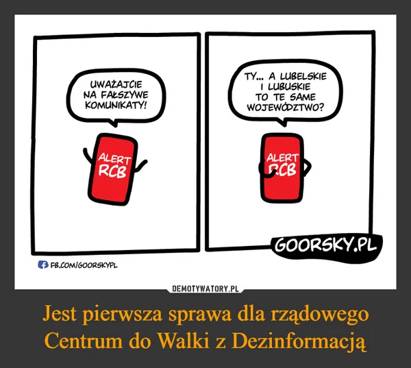Jest pierwsza sprawa dla rządowego Centrum do Walki z Dezinformacją