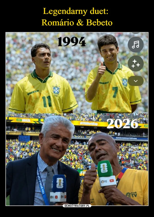 
    Legendarny duet: Romário & Bebeto