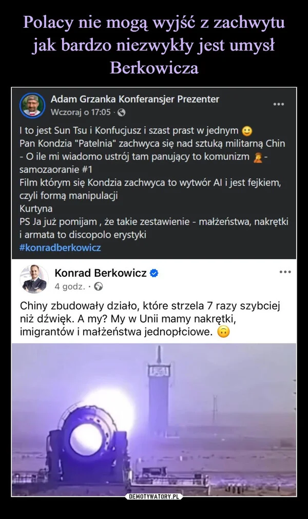 
    Polacy nie mogą wyjść z zachwytu jak bardzo niezwykły jest umysł Berkowicza