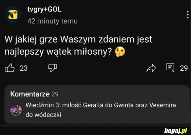 
    Najlepszy wątek miłosny