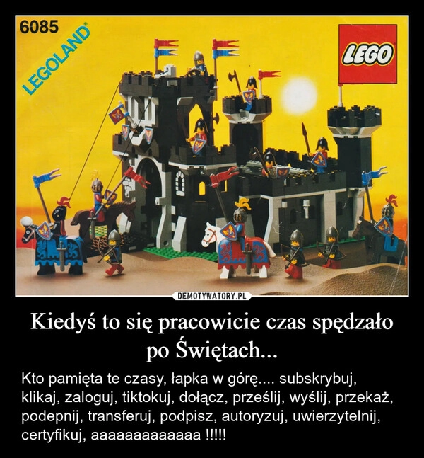 
    Kiedyś to się pracowicie czas spędzało po Świętach...