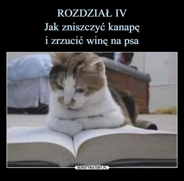 
    ROZDZIAŁ IV Jak zniszczyć kanapę i zrzucić winę na psa
