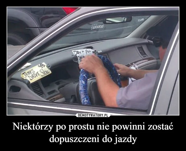 
    Niektórzy po prostu nie powinni zostać dopuszczeni do jazdy