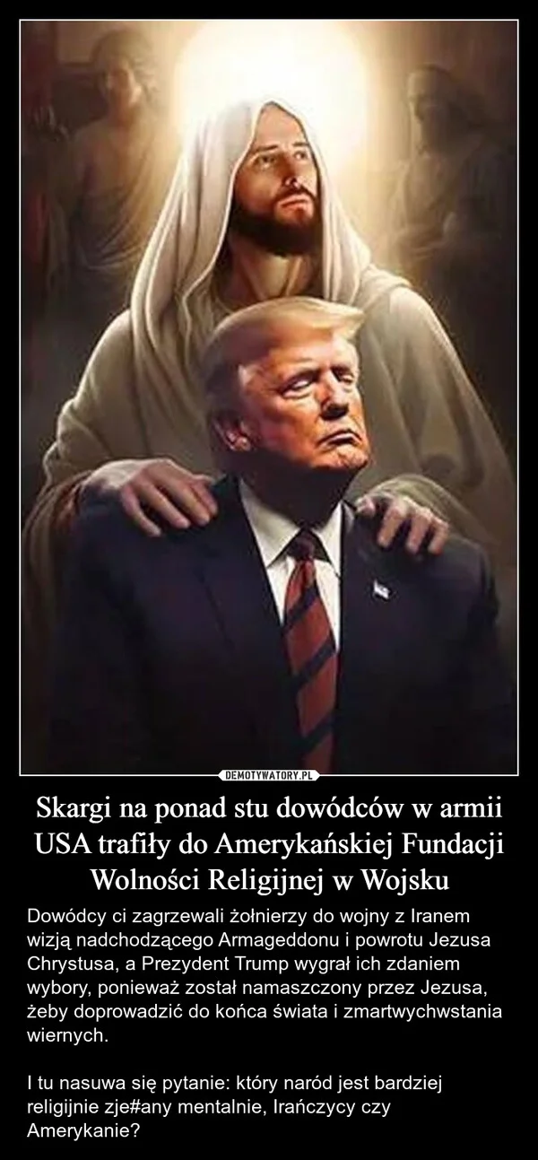 
    Skargi na ponad stu dowódców w armii USA trafiły do Amerykańskiej Fundacji Wolności Religijnej w Wojsku