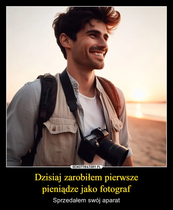 
    Dzisiaj zarobiłem pierwsze
pieniądze jako fotograf