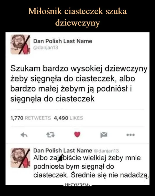 
    Miłośnik ciasteczek szuka dziewczyny