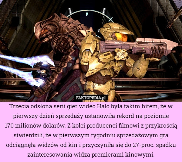 
    Trzecia odsłona serii gier wideo Halo była takim hitem, że w pierwszy dzień