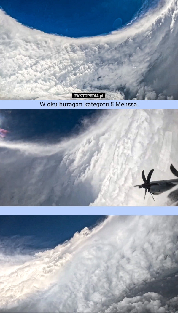 
    W oku huragan kategorii 5 Melissa.