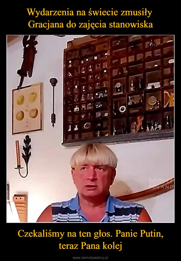Wydarzenia na świecie zmusiły Gracjana do zajęcia stanowiska Czekaliśmy na ten głos. Panie Putin, teraz Pana kolej