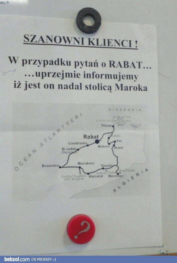 
    Stolica Maroko?