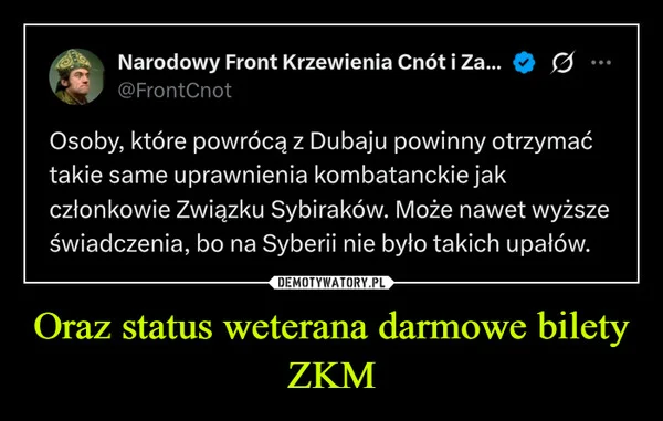 
    Oraz status weterana darmowe bilety ZKM