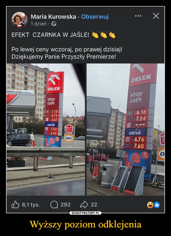 
    Wyższy poziom odklejenia