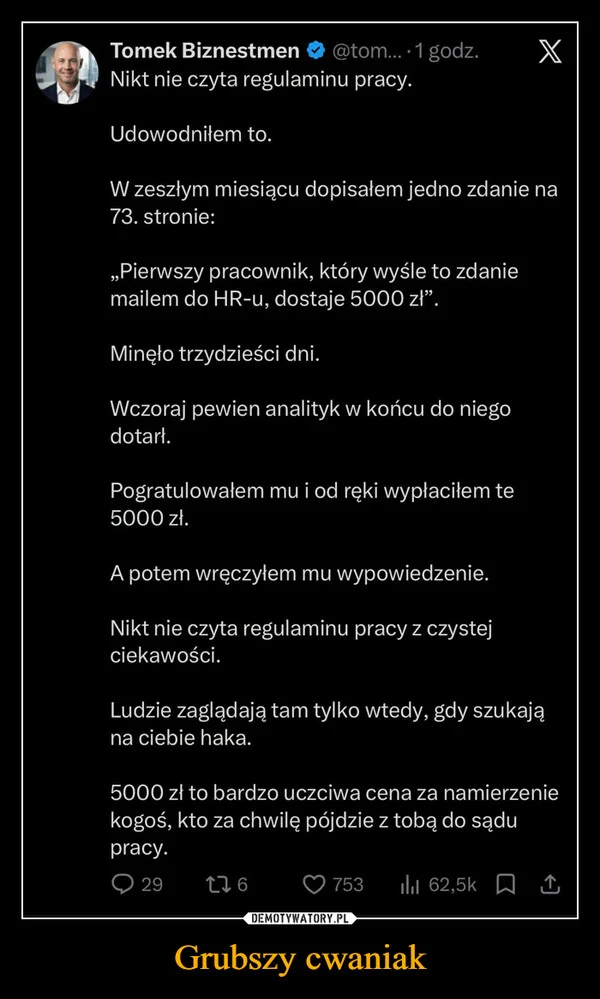 Grubszy cwaniak