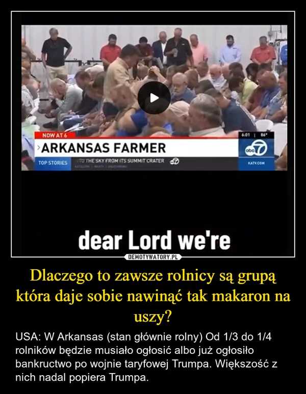 
    Dlaczego to zawsze rolnicy są grupą która daje sobie nawinąć tak makaron na uszy?