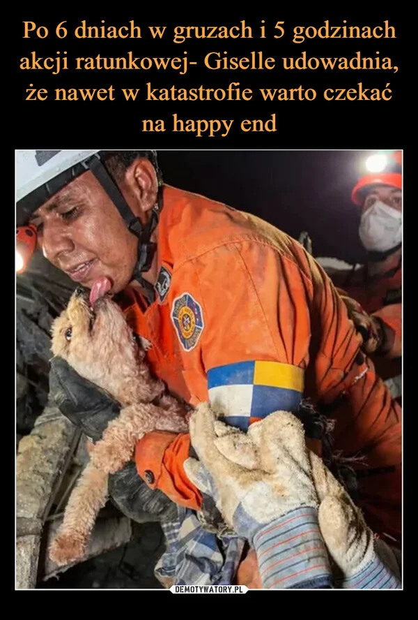 Po 6 dniach w gruzach i 5 godzinach akcji ratunkowej- Giselle udowadnia, że nawet w katastrofie warto czekać na happy end