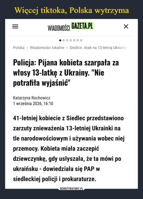 
    Więcej tiktoka, Polska wytrzyma