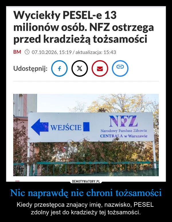 Nic naprawdę nie chroni tożsamości