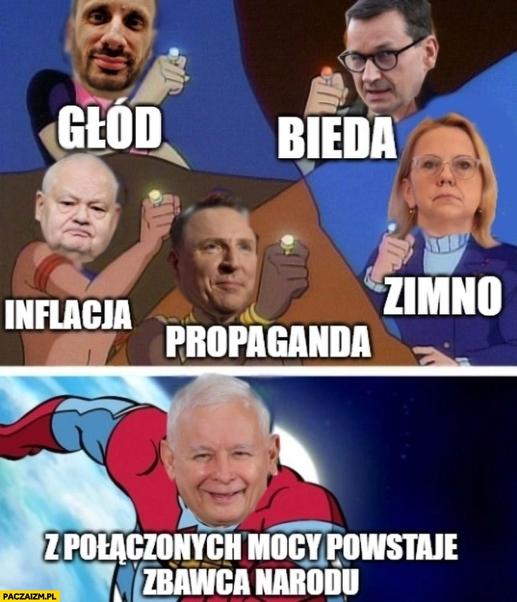 PiS głód, bieda, inflacja, propaganda, zimno z połączonych mocy powstaje zbawca narodu Kaczyński