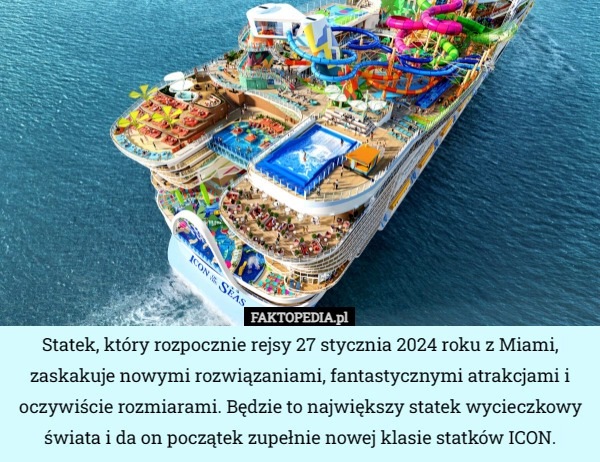 
    Statek, który rozpocznie rejsy 27 stycznia 2024 roku z Miami, zaskakuje...