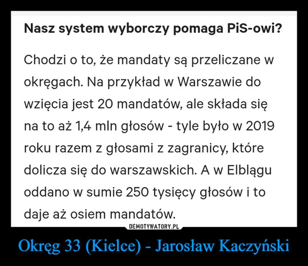 
    Okręg 33 (Kielce) - Jarosław Kaczyński