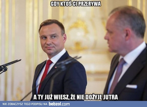 
    Przerwanie wypowiedzi